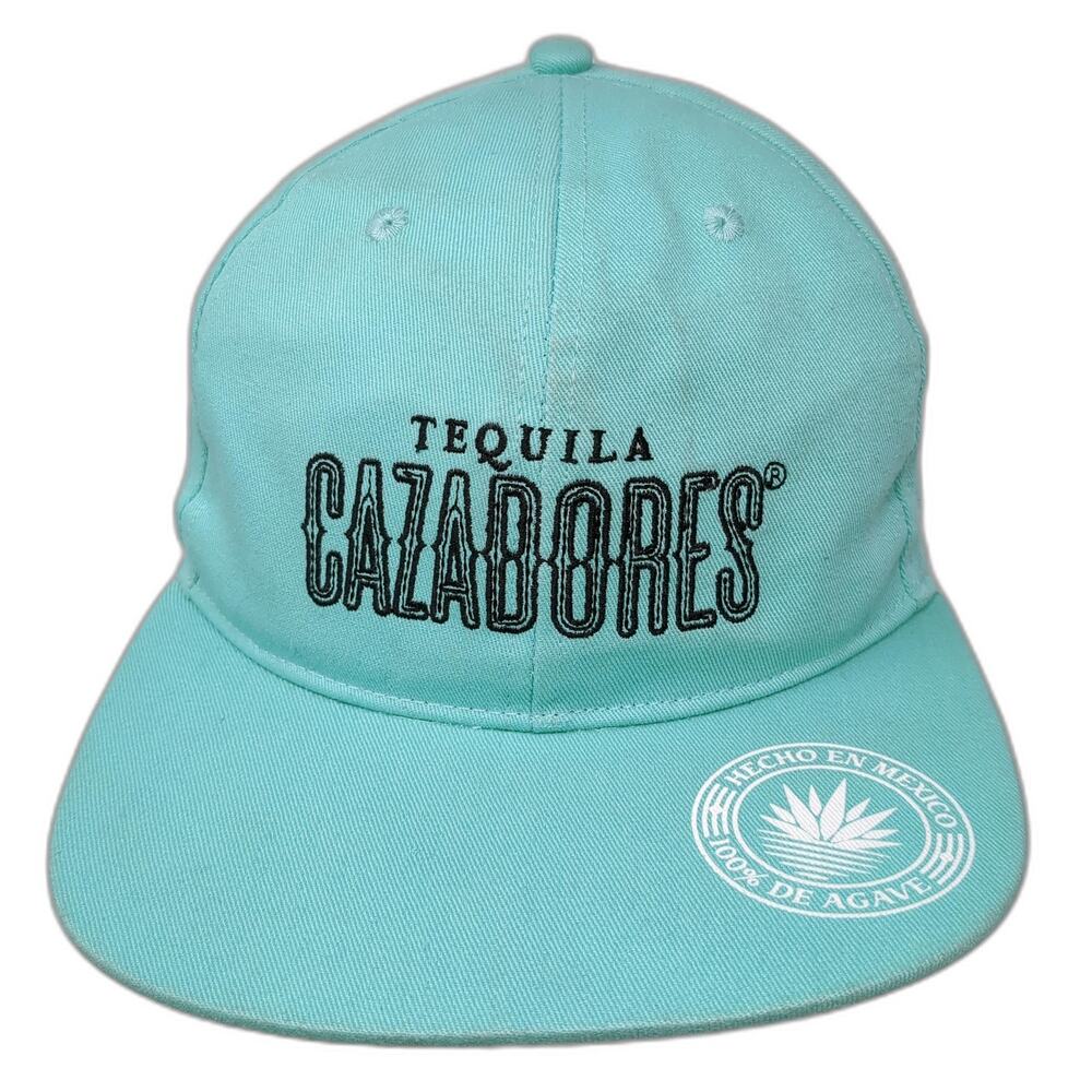 Tequila Cazadores Strapback Hat Blue One Size Embroidered Flat Brim Adjustable